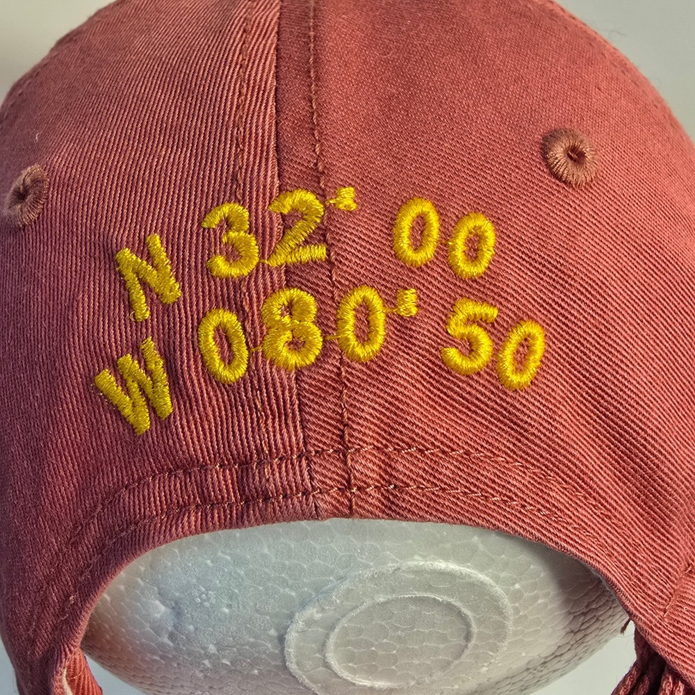 Sweet Lowland Tybee Island GA Nautical Baseball Cap Hat Red Embroidered Boat - Picture 7 of 11